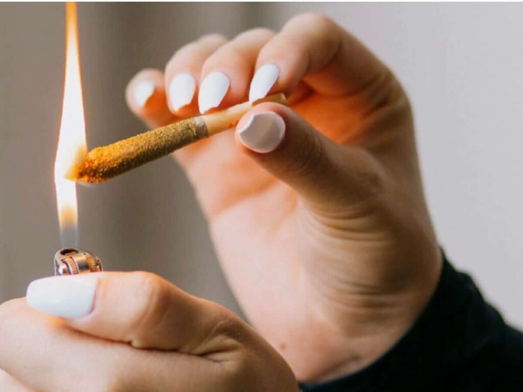 flame should be applied at the tip