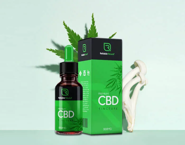 Luxury CBD product packaging close-up